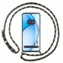 Funda Colgante Transparente para Oppo A60 4G con Cordon Verde / Dorado