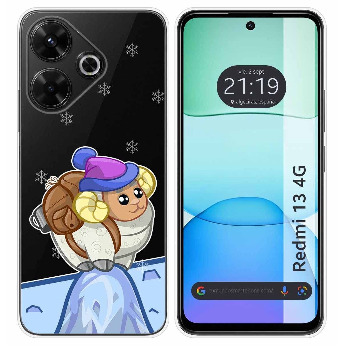 Funda Silicona Transparente para Xiaomi Redmi 13 4G diseño Cabra Dibujos