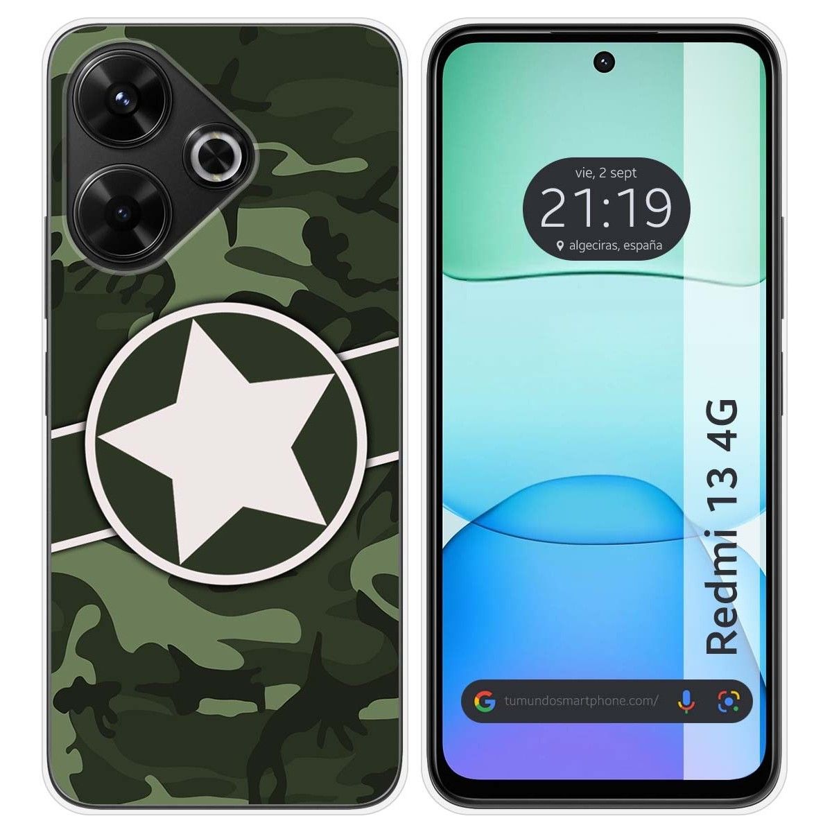 Funda Silicona para Xiaomi Redmi 13 4G diseño Camuflaje 01 Dibujos