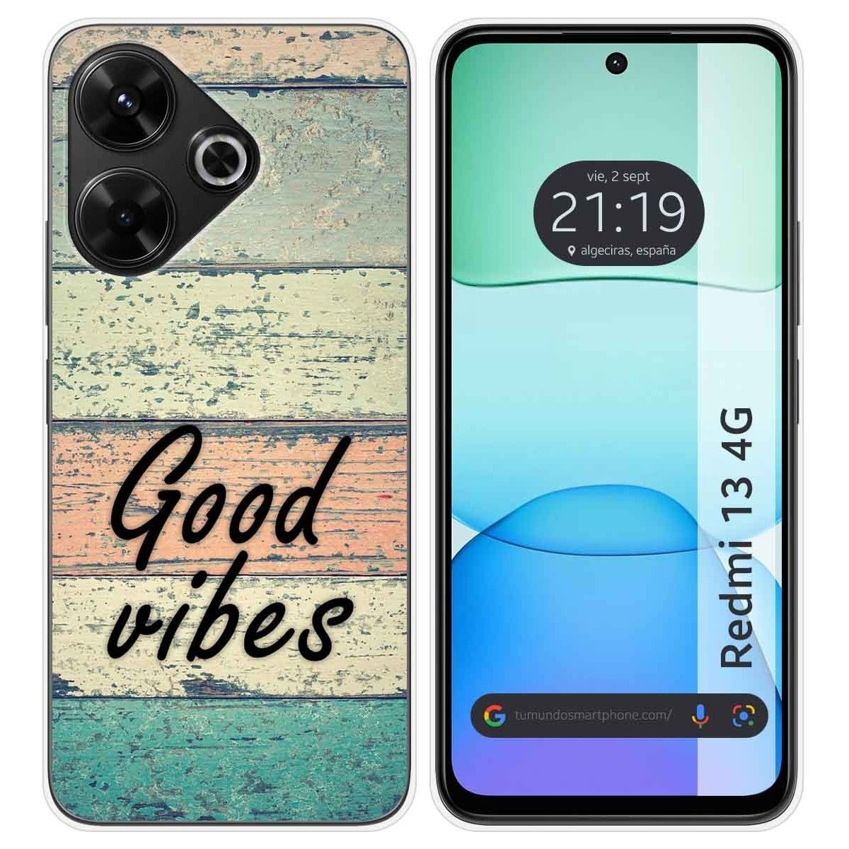 Funda Silicona para Xiaomi Redmi 13 4G diseño Madera 01 Dibujos