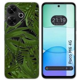Funda Silicona Transparente para Xiaomi Poco M6 4G diseño Jungla Dibujos