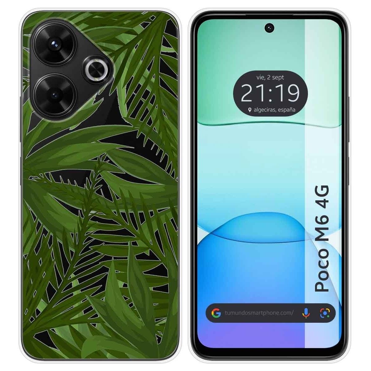 Funda Silicona Transparente para Xiaomi Poco M6 4G diseño Jungla Dibujos