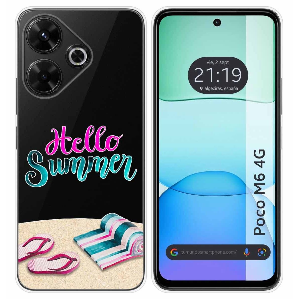 Funda Silicona Transparente para Xiaomi Poco M6 4G diseño Summer Dibujos