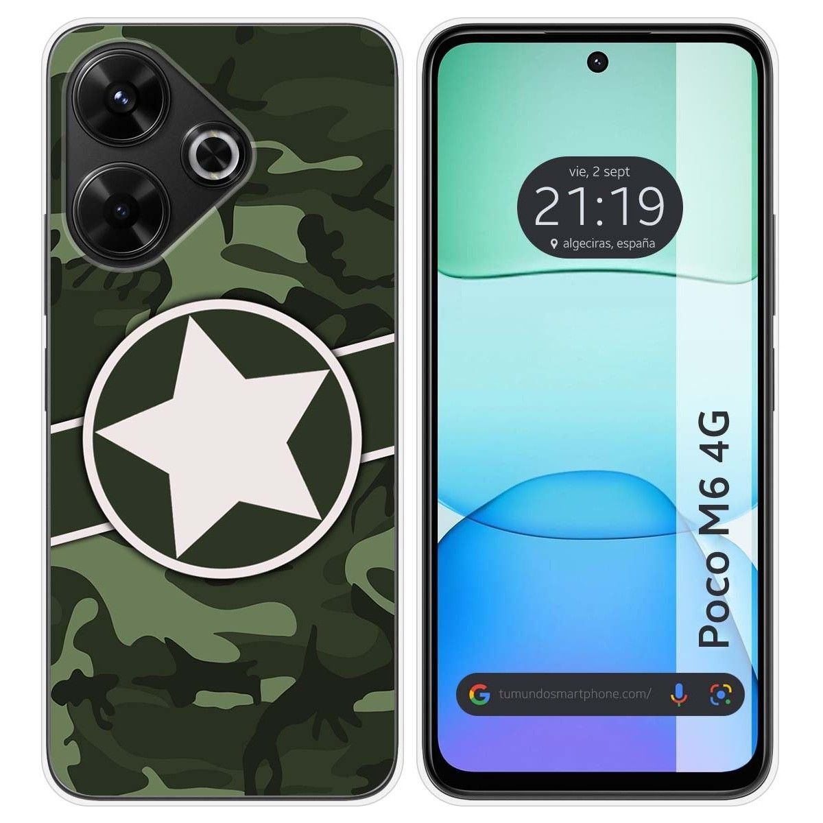 Funda Silicona para Xiaomi Poco M6 4G diseño Camuflaje 01 Dibujos