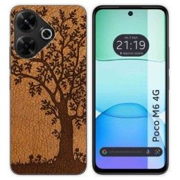 Funda Silicona para Xiaomi Poco M6 4G diseño Cuero 03 Dibujos