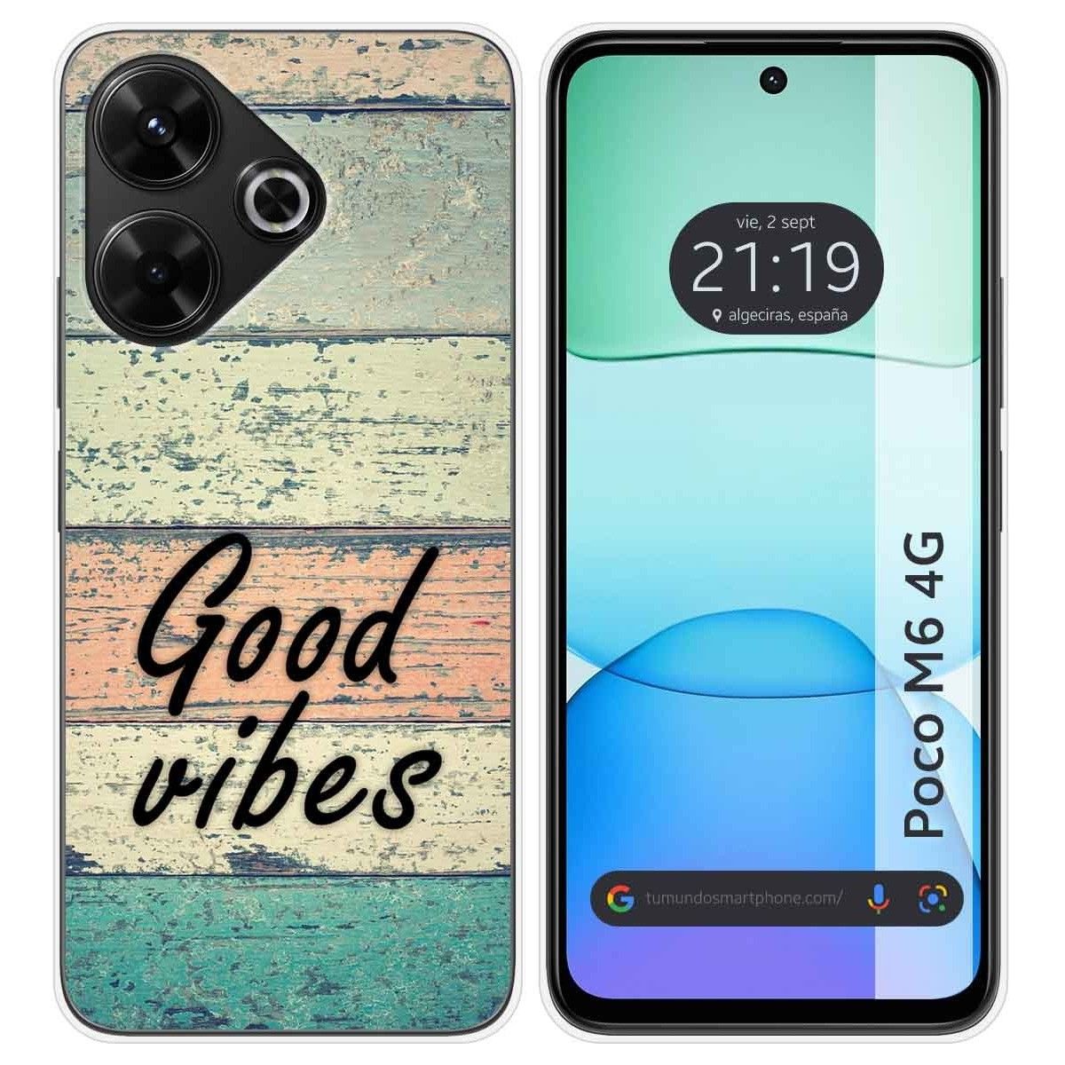 Funda Silicona para Xiaomi Poco M6 4G diseño Madera 01 Dibujos