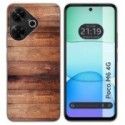 Funda Silicona para Xiaomi Poco M6 4G diseño Madera 02 Dibujos