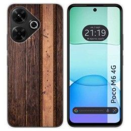 Funda Silicona para Xiaomi Poco M6 4G diseño Madera 05 Dibujos