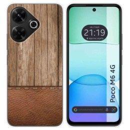 Funda Silicona para Xiaomi Poco M6 4G diseño Madera 09 Dibujos