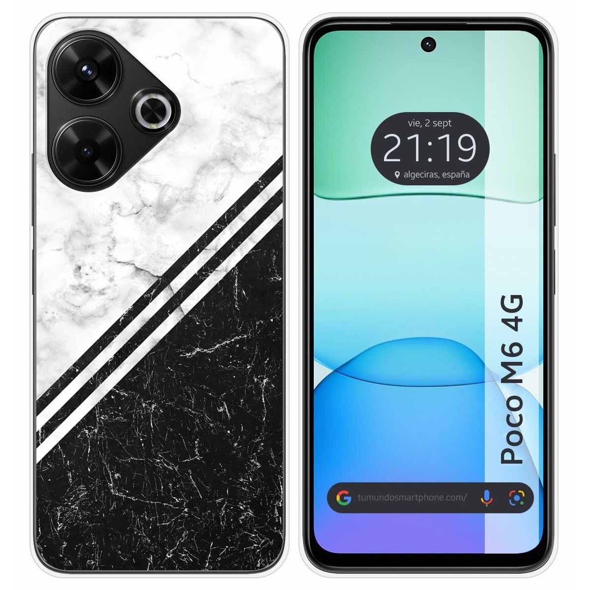 Funda Silicona para Xiaomi Poco M6 4G diseño Mármol 01 Dibujos