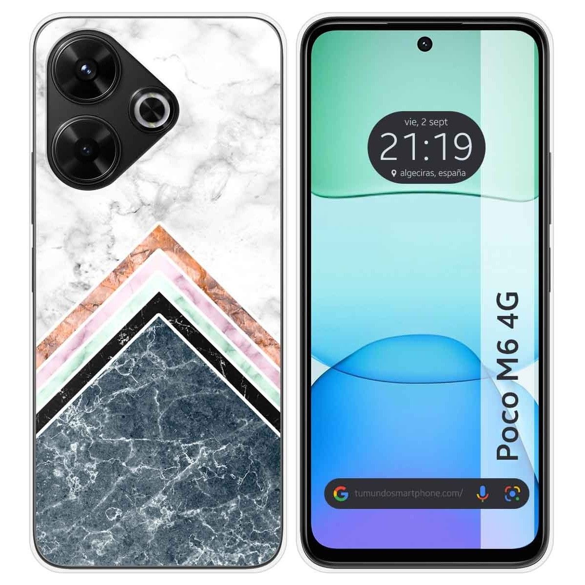 Funda Silicona para Xiaomi Poco M6 4G diseño Mármol 05 Dibujos