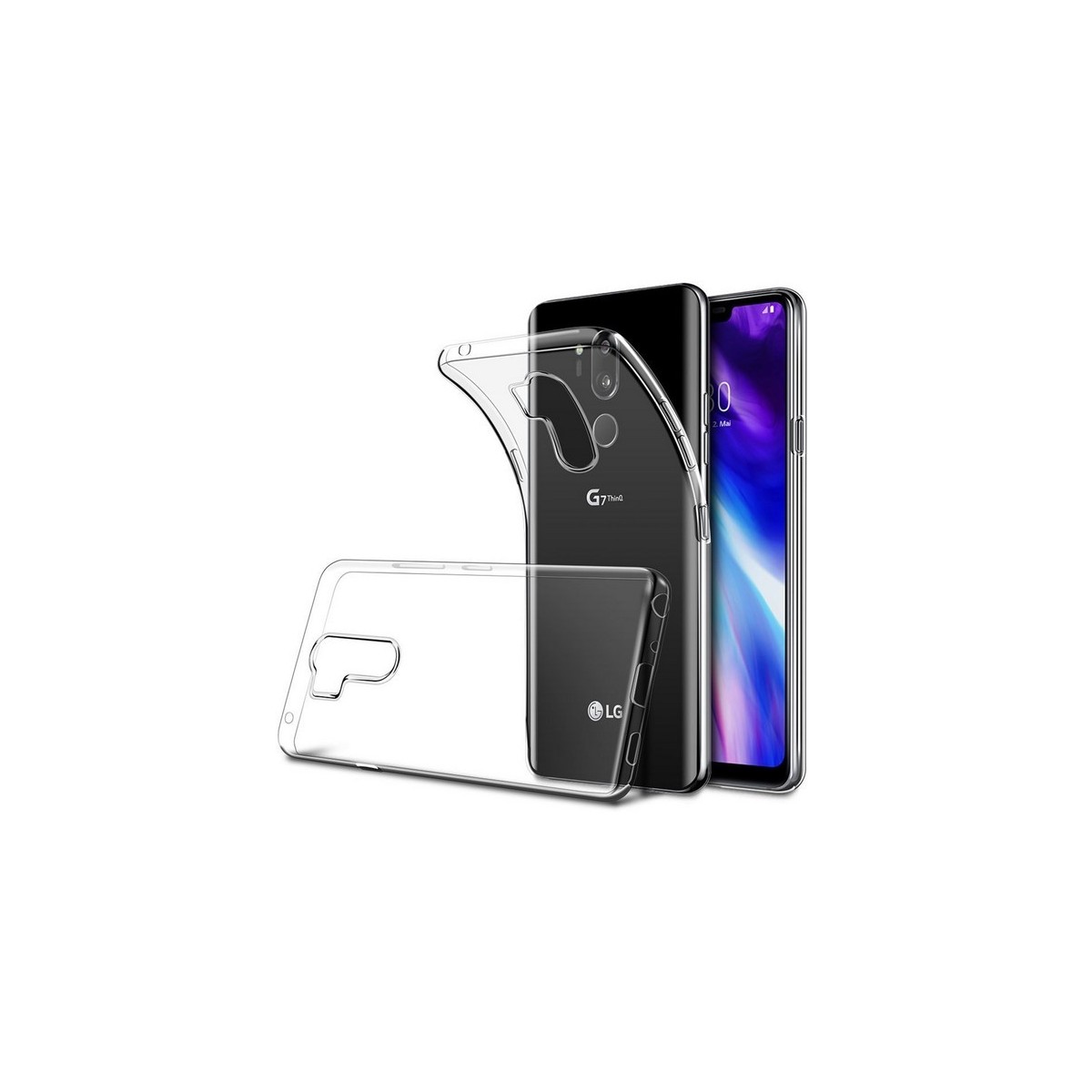 Funda Gel Tpu Fina Ultra-Thin 0,5mm Transparente para Lg G7 Thinq