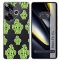 Funda Silicona Transparente para Xiaomi Poco F6 5G diseño Cactus Dibujos