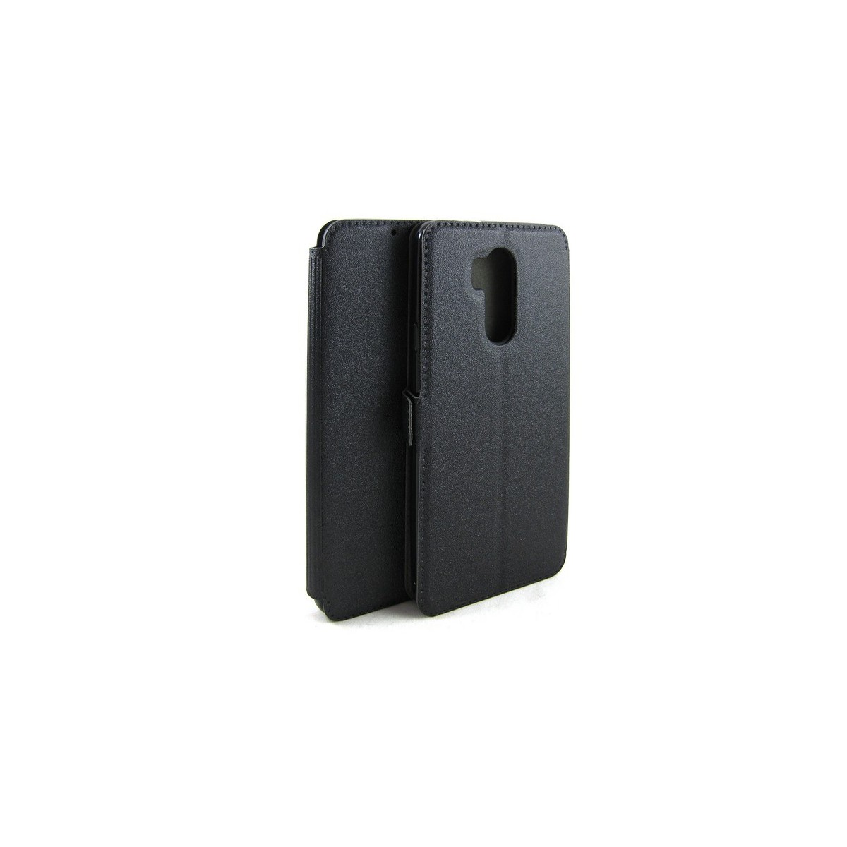 Funda Soporte Piel Negra para Lg G7 Thinq Flip Libro