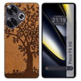 Funda Silicona para Xiaomi Poco F6 5G diseño Cuero 03 Dibujos