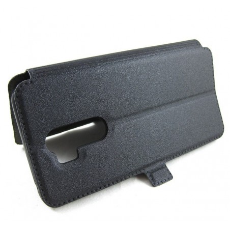 Funda Soporte Piel Negra para Lg G7 Thinq Flip Libro