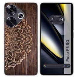 Funda Silicona para Xiaomi Poco F6 5G diseño Madera 06 Dibujos