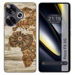 Funda Silicona para Xiaomi Poco F6 5G diseño Madera 07 Dibujos
