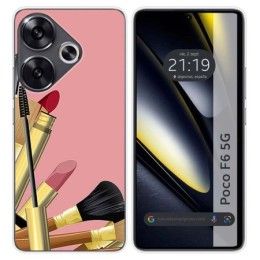 Funda Silicona para Xiaomi Poco F6 5G diseño Brochas Dibujos