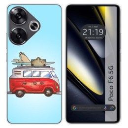 Funda Silicona para Xiaomi Poco F6 5G diseño Furgoneta Dibujos