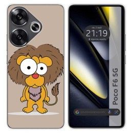 Funda Silicona para Xiaomi Poco F6 5G diseño Leon Dibujos