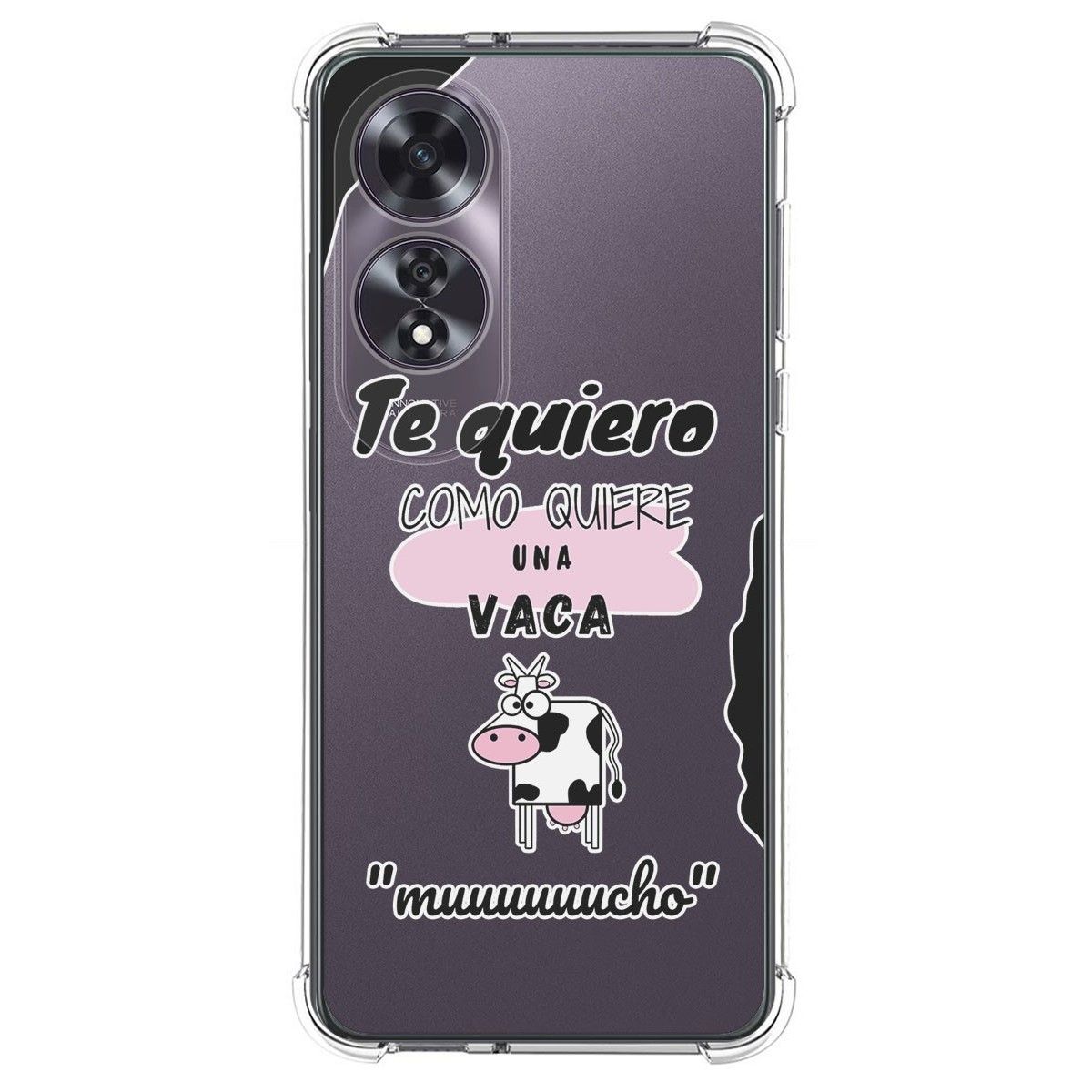 Funda Silicona Antigolpes para Oppo A60 4G diseño Vaca Dibujos