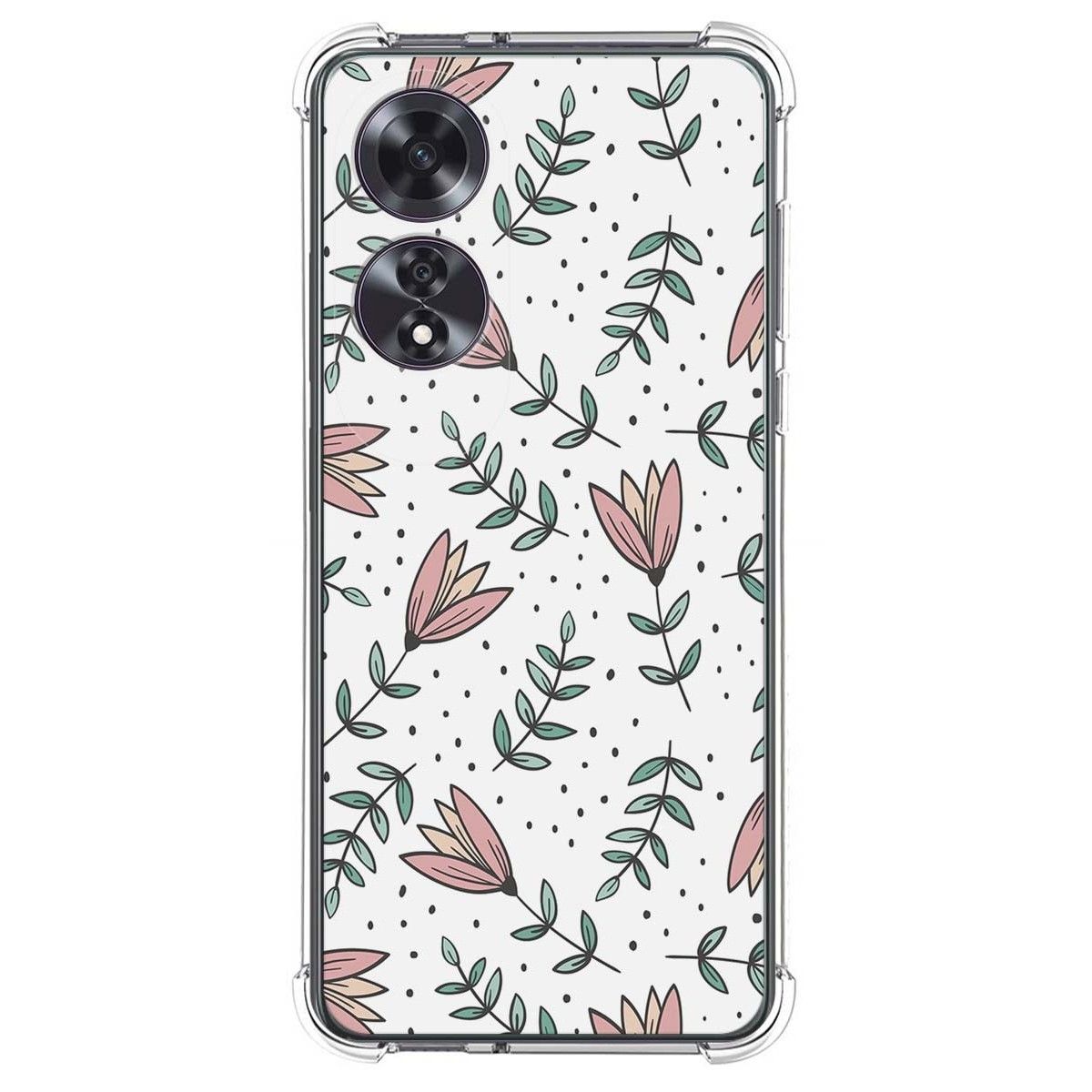Funda Silicona Antigolpes para Oppo A60 4G diseño Flores 01 Dibujos