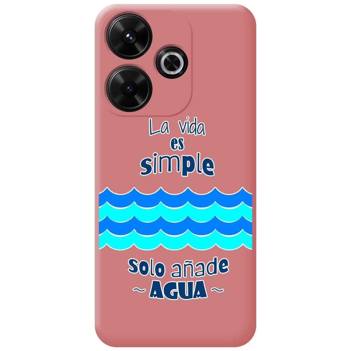 Funda Silicona Líquida Rosa para Xiaomi Redmi 13 4G diseño Agua Dibujos
