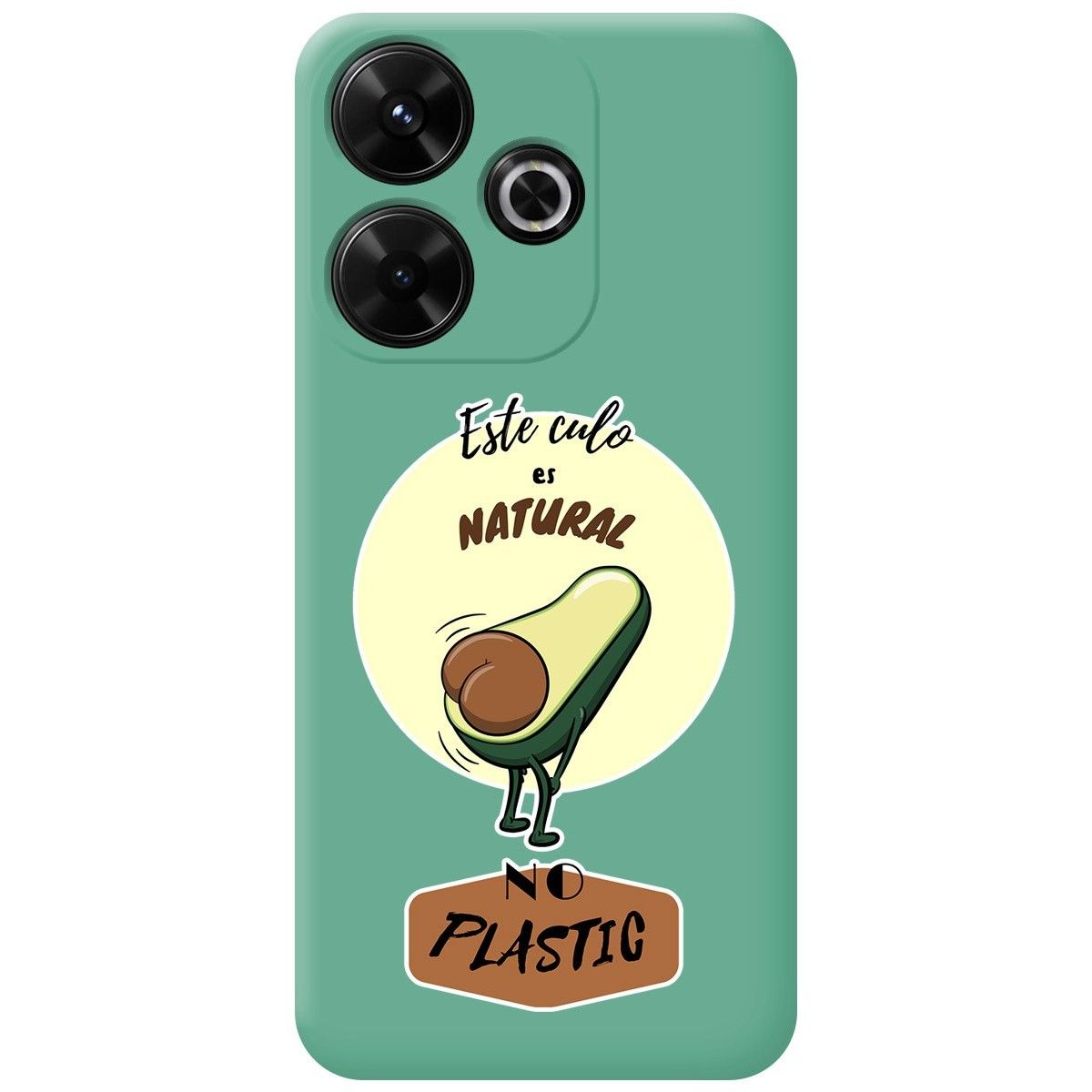 Funda Silicona Líquida Verde para Xiaomi Poco M6 4G diseño Culo Natural Dibujos