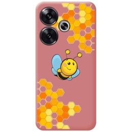 Funda Silicona Líquida Rosa para Xiaomi Poco F6 5G diseño Abeja Dibujos