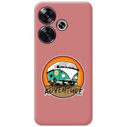 Funda Silicona Líquida Rosa para Xiaomi Poco F6 5G diseño Adventure Dibujos