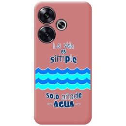Funda Silicona Líquida Rosa para Xiaomi Poco F6 5G diseño Agua Dibujos