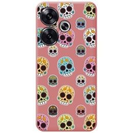 Funda Silicona Líquida Rosa para Xiaomi Poco F6 5G diseño Catrina Dibujos