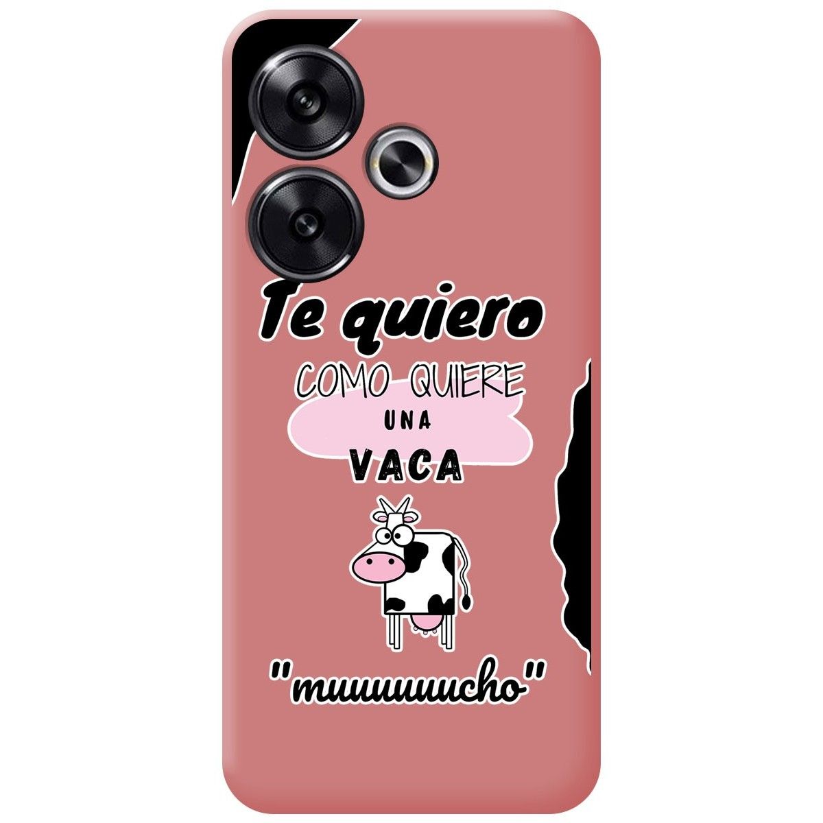 Funda Silicona Líquida Rosa para Xiaomi Poco F6 5G diseño Vaca Dibujos