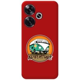 Funda Silicona Líquida Roja para Xiaomi Poco F6 5G diseño Adventure Dibujos