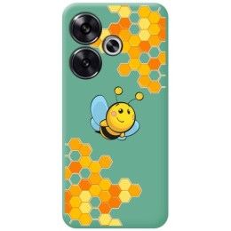 Funda Silicona Líquida Verde para Xiaomi Poco F6 5G diseño Abeja Dibujos