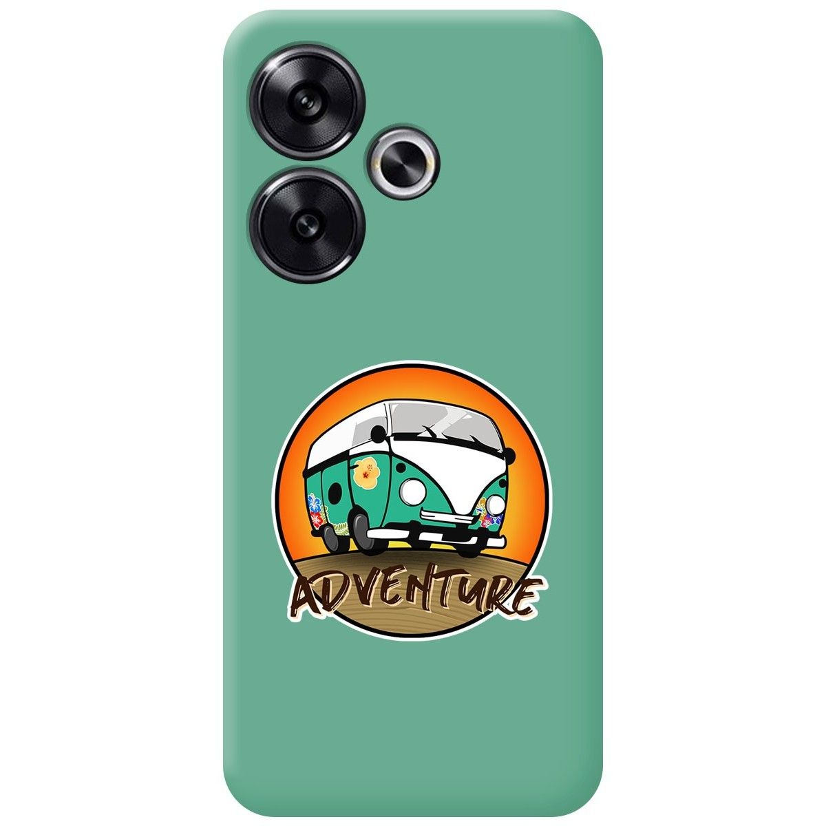 Funda Silicona Líquida Verde para Xiaomi Poco F6 5G diseño Adventure Dibujos