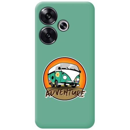 Funda Silicona Líquida Verde para Xiaomi Poco F6 5G diseño Adventure Dibujos