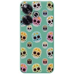 Funda Silicona Líquida Verde para Xiaomi Poco F6 5G diseño Catrina Dibujos