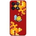 Funda Silicona Líquida Roja para Xiaomi Poco F6 Pro 5G diseño Abeja Dibujos