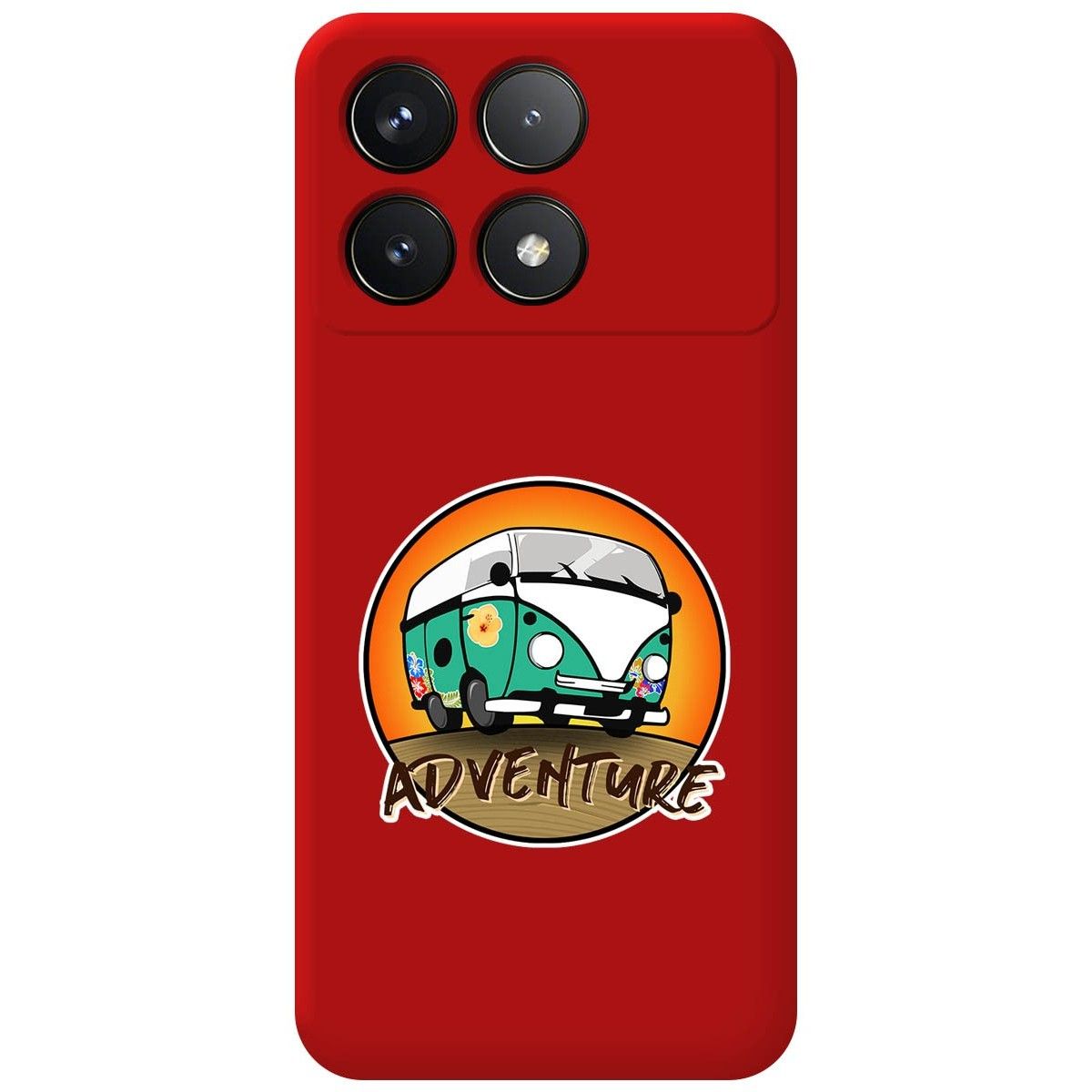 Funda Silicona Líquida Roja para Xiaomi Poco F6 Pro 5G diseño Adventure Dibujos