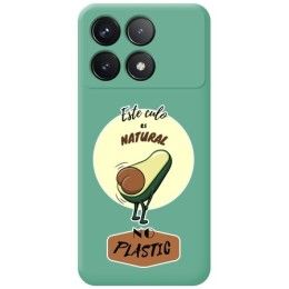 Funda Silicona Líquida Verde para Xiaomi Poco F6 Pro 5G diseño Culo Natural Dibujos