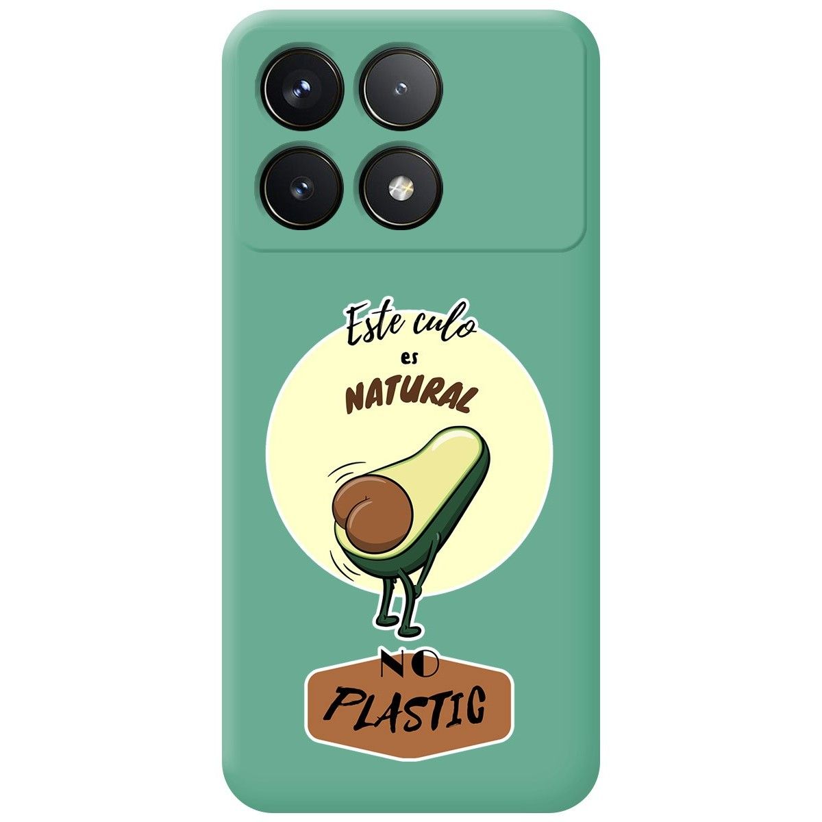 Funda Silicona Líquida Verde para Xiaomi Poco F6 Pro 5G diseño Culo Natural Dibujos