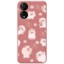 Funda Silicona Líquida Rosa para TCL 50 5G diseño Cerdos Dibujos