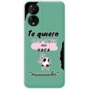 Funda Silicona Líquida Verde para TCL 50 5G diseño Vaca Dibujos