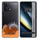 Funda Silicona Transparente para Xiaomi Poco F6 Pro 5G diseño Bufalo Dibujos