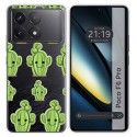 Funda Silicona Transparente para Xiaomi Poco F6 Pro 5G diseño Cactus Dibujos