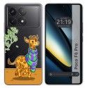 Funda Silicona Transparente para Xiaomi Poco F6 Pro 5G diseño Jirafa Dibujos