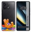 Funda Silicona Transparente para Xiaomi Poco F6 Pro 5G diseño Leopardo Dibujos