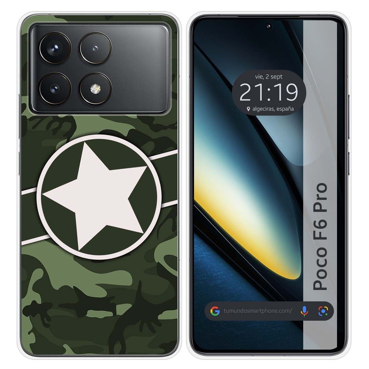 Funda Silicona para Xiaomi Poco F6 Pro 5G diseño Camuflaje 01 Dibujos